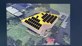 Photovoltaikanlage Entwurf von zwei Dachhälften